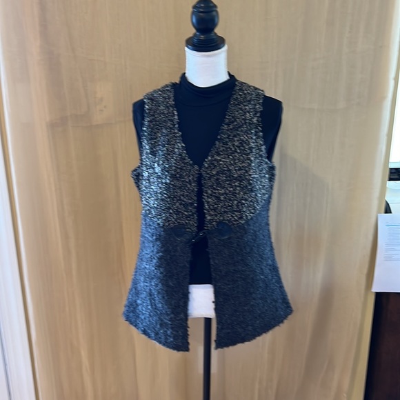 * Dressy Comfortable Vest Multicolor Wool Blend Womens Size Large - Picture 3 of 11